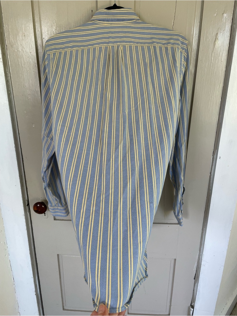 J. Crew Blue & Yellow Stripe Button-Down “The Perfect Shirt” 100% Cotton Vintage - Picture 10 of 11